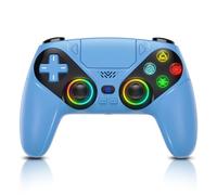 Gamrombo RGB Wireless Controller for PS5/Pro/Slim & PCs, Bluetooth Gamepad with Back Buttons, Touchpad, Macro, Turbo, Dual Vibration, 6-Axis Sensor, 3.5mm Audio Jack, Speaker