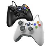 Gamrombo Wired Controller for Xbox 360-2 Pack, Compatible with xbox 360/360 S/360 E, with Dual-Vibration, 2.5mm headphone Jack