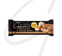 Gams Protein Dubai Style Bar 60g - Hazelnut,blending a decadent layer of crispy kadayif, Hazelnut Cream and 20% protein coated in real chocolate, Low Sugar