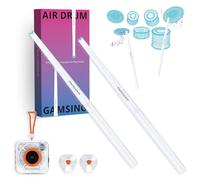 GAMSING Electronic Drum Set - Portable Electric Air Drum Set With 3.5mm Input, Air Drumsticks Pedals Lessons & Games, Bag, Pedal, Lanyard - Official Genuine