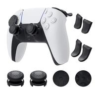 GAMSURFING Joystick Caps Set for DualSense PS5 Controller-1 Pair Thumb Grip,2 Pairs Mid & Long L2 R2 Trigger Extenders and 1 Pair D-Pad Buttons Caps,Game Accessories for Sony PS5 Dualsense Controller