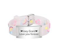 Gamtic Kids Personalized Medical ID Bracelet-Adjustable Kids Bracelet | Silicone Medical Alert Bracelet , Autism Allergy Seizure ID Wristband, Waterproof Cartoon Bracelet for Boys Girls