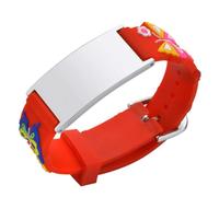 Gamtic Kids Personalized Medical ID Bracelet-Adjustable Kids Bracelet | Silicone Medical Alert Bracelet , Autism Allergy Seizure ID Wristband, Waterproof Cartoon Bracelet for Boys Girls