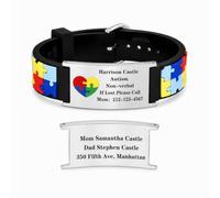 Gamtic Kids Personalized Medical ID Bracelet-Adjustable Kids Bracelet | Silicone Medical Alert Bracelet , Autism Allergy Seizure ID Wristband, Waterproof Cartoon Bracelet for Boys Girls