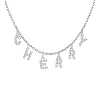 Gamtic Personalised Initial Name Necklace - Stainless Steel Women Alpahbet Letter Pendant,Initial Collar Choker Statement Charms Birthday Gifts for Girls Mother Daughter Grandmother Sister (Silver-6)