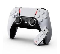 gamtooy 5 Controller, 5 Remote with 2.4G Adaptor Compatible with 5/4/PC, Support Turbo, Programmable, Vibration, Motion Sensor, Audio Jack, Updated required Version