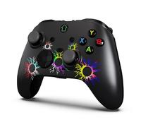 gamtooy RGB LED Switch Controller, Wireless Pro controller for Switch/Lite/OLED with Programmable Buttons, Turbo Function, Wake up, Gyros, Vibration and Screenshot (Black-Sun)