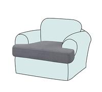 GAMUKAI 1PC Stretch T Cushion Sofa Slipcovers Individually Armchair Sofa Cushion Covers for 1 Cushion Chair Couch Seat Cushion Covers (Light Grey, 1)