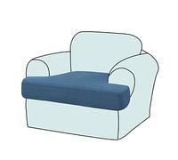 GAMUKAI 1PC Stretch T Cushion Sofa Slipcovers Individually Armchair Sofa Cushion Covers for 1 Cushion Chair Couch Seat Cushion Covers (Dusty Blue, 1)