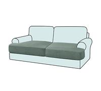 GAMUKAI 2PC Stretch T Cushion Sofa Slipcovers Individually Loveseat Sofa Cushion Covers for 2 Cushion Couch Seat Cushion Covers (Pool, 2)