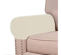 GAMUKAI Stretch Armrest Covers Spandex Arm Covers for Chairs Couch Sofa Armchair Slipcovers for Recliner Sofa 2pcs (Nature)