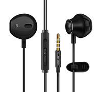 GAMURRY Earphones 3.5mm Jack, In-Ear Headphones with Cable 120CM, Wired Earbuds with Microphone and Volume Control, Noise Isolation Headsets, Stereo Bass, Clear Call, for Radio MP3 and Audio Devices