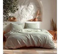 GAMUSI Bed Linen 100% Cotton, Smooth, Breathable, Soft, 100 x 220 cm, Colour: Aqua