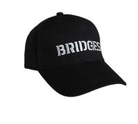 Gamusi Game Stranding Sam Blue Hat Battle Baseball Cap Letter Bridges Unisex Adjustable Sun Hats, Black Embroidery, One Size