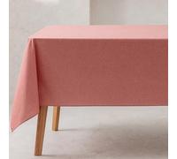GAMUSI Plain Tablecloth Fabric Organic Cotton Waterproof Stain Resistant Rectangular Red 140 x 300 cm