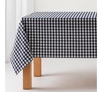 GAMUSI Stain-Resistant Tablecloth Gingham Blue 140 x 180 cm