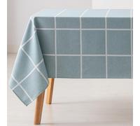 GAMUSI Stain Resistant Tablecloth Rectangular Table Checks Jacquard Waterproof 140 x 300 cm, Fabric Touch, Water Colour