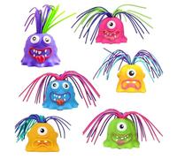 Gamyflaky Hair Pulling Monster, Hair Pulling Monster Toy, Hair Pulling Fidget Toys, Fun Different Screams Made by Hair Pulling, Anti Anxiety Toys and Venting Novelty Toys(6pcs)