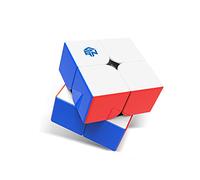 GAN 251 M Air, GAN 2x2 Magnetic Speed Cube Stickerless Gans 251 Mini Cube with Magnets Puzzle Cube Toy for Beginner(Frosted Surface Primary Internal)