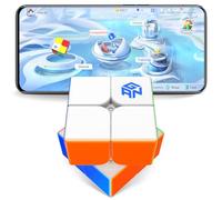 GAN 251 ui, Smart Bluetooth Speed Cube 2x2 Magnetic Connected Electronic Intelligent Speedcube with GAN PowerPod, Puzzle Toys for Kids Adults Online Competition Timer Tracking Movement Steps