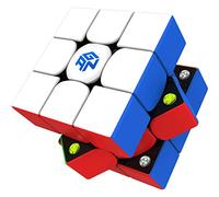 GAN 356M Magnetic Speed Cube 3x3, Colorful Stickerless Puzzle Set, Speed Cube with GES+/Digital IPG Wing-Shaped/Visible Magnet, Gift for Children Adults, Lightweight Version
