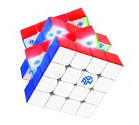 GAN 460 M V2 4x4 Speed Cube, Magnetic Magic Cube Dual-Layer Structures Puzzle Omni-Magnetic Architecture 160 Magnets Fidget Toy for Kids Adults(Frosted Version)