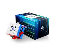 GAN V100 Maglev Frosted Speed Cube 3x3 Magnetic, Omni-Directional Positioning 64g Lightweight Speedcube Brain Teaser Puzzle Fidget Toy for Kids Adults, 55mm Black Inner Surface, Frosted Version