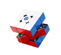 GAN V100 Maglev UV Speed Cube 3x3 Magnetic, Omni-directional Positioning 64g Lightweight Speedcube Brain Teaser Puzzle Fidget Toy for Kids Adults, 55mm Black Inner Surface