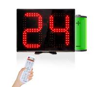 GAN XIN Custom Time 12/14/20/24/30 Seconds Shot Clock Countdown Timer Clock for Basketball Game, Portable Shot Clock Timer for Basketball Court, Remote Control Shot Clock Basketball with Buzzer