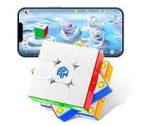 GAN356 i Carry S Smart Cube Magnetic, 3x3 Speed Cube Intelligent Tracking & Replaceable Batteries with CubeStation App, Compatible with iOS 9.0+, Android 4.4+ Devices for Kids Beginner