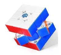 GAN356 ME Magnetic Speed Cube 3x3 Magic Cube Professional Fast Smooth | Light Picking Smooth Turning, Easy Control, 12 Tension Settings, Turbo Magnet Capsule 2.0, Gift For Kids Adults(Frosted)