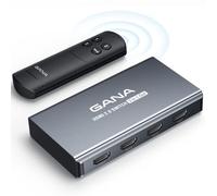 GANA HDMI Switch 3 IN 1 OUT HDMI Switcher Splitter Supports 4K 3D HD Monitor Wireless Remoter Control Compatible with TV, PS5/PS4/PS3, Laptop/PC DVD Blu-Ray Xbox HDTV
