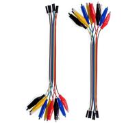 GANASOME 2 in 1 Alligator Clip to Dupont Wire Female - 10pin 20cm for Test Lead Arduino/Raspberry Pi/Orange Pi