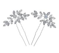 GANAZONO 1 Pair Rhinestone U Shape Hair Forks for Women Elegant Hair Sticks Wedding Accessories for Brides Lightweight and Practical Hairpins for Buns and Updos