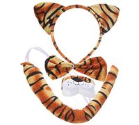 GANAZONO 1 Set Tiger Costume Set for Adorable Headband Bow Tie Nose Tail Accessories for Jungle and Zoo Theme Parties Comfortable Soft Cloth for All Day Wear for Boys and Cosplay