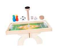 GANAZONO 1 Set Wooden Foosball Tabletop Football Flying Chess Game Dual Use Educational for Concentration Hand Eye Coordination for Family Fun