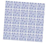 GANAZONO 100pcs Blue Floral Paper Napkins Decorative Soft Absorbent Table Napkins for Parties Summer Banquets Hotel Use with Stunning Porcelain Pattern