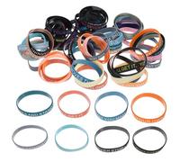 GANAZONO 100pcs Colored Motivational Quote Wristbands Unisex Silicone Bracelets for Teens Comfortable Fit Inspirational Messages for Daily Wear for Sharing Festivals