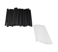 GANAZONO 100Pcs Makeup Brush Protective Covers Mesh Sleeve Flexible PE Material Elastic Makeup Tools for Drying and Storage Black White