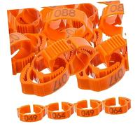 GANAZONO 100Pcs Poultry Leg Bands for Chickens Ducks Geese Bright Colored Identification Rings with Engraved Numbers for Easy Marking and Differentiation of Poultry Breeds