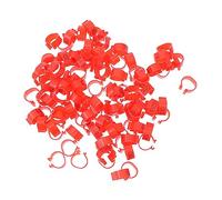 GANAZONO 100pcs Poultry Marking Leg Rings Plastic Numbered Foot Bands Household Chick Leg Identification Rings for Goose Duck Chicken Farm Use