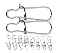 GANAZONO 100pcs Stainless Steel Fishing Snaps Durable Wear Resistant Clips for Outdoor Fishing for Rigs and Leader Trace Making Secure Connection for Freshwater and Saltwater Use