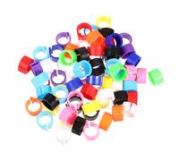 GANAZONO 100pcs Sturdy Plastic Pigeon Foot Rings Clip Leg Bands Easy Identification Bird Supplies for Pigeons Chicken Coops
