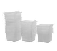 GANAZONO 100Pcs Transparent Reptile Breeding Boxes Material Feeding Cage for Spiders Lizards Frogs Suitable for Insect Enclosure and Temporary Quarantine