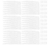 GANAZONO 100pcs White 7-tooth Plastic Wig Net Clips Hair Accessories for Wig Caps Sturdy Cap Clips Tool for Secure Fit and Styling