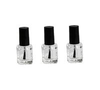 GANAZONO 10ml Empty Nail Polish Bottles with Brush 10pcs Set Square Shaped for DIY Nail Art and Storage for Home and Salon Use