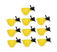 GANAZONO 10Pcs Automatic Pigeon Water Feeder Durable Drinking Bowl for Chickens Quails Small Birds Easy to Install Detachable No Leakage Design
