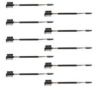 GANAZONO 10pcs Black Gold Pet Detangling Comb Set for Dogs - Double-headed Tear Stain Remover and Eyelash Grooming Brush - Portable Dematting Tool for Long-haired Breeds and Eye Area Care