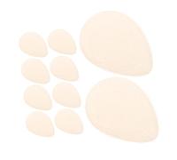 GANAZONO 10pcs Clear Silicone Beauty Sponge Non-absorbent Makeup Applicators for Liquid Foundation Concealer Powder Puff with Stable Grip and Easy Cleaning for Facial Contours