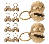 GANAZONO 10Pcs Copper Pet Collar Bells Tiger Head 22Mm, Puppy and Cat Training Bells with Decorative Christmas Charm for Dog and Cat Collars